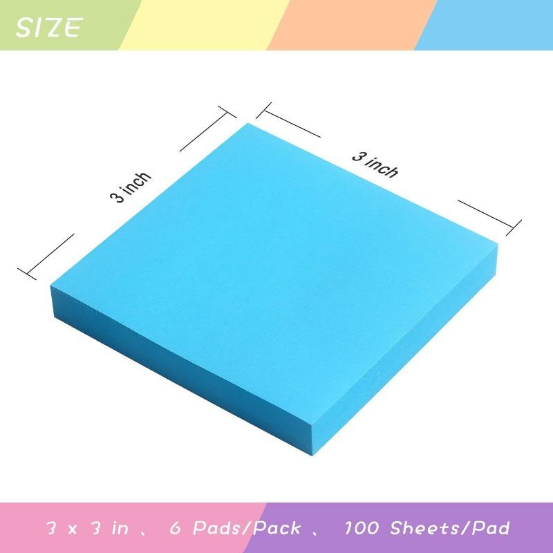 Neon Color 3 By 3 Inch Detachable Sticky Notes Memo Pad For Students Daily Reminder