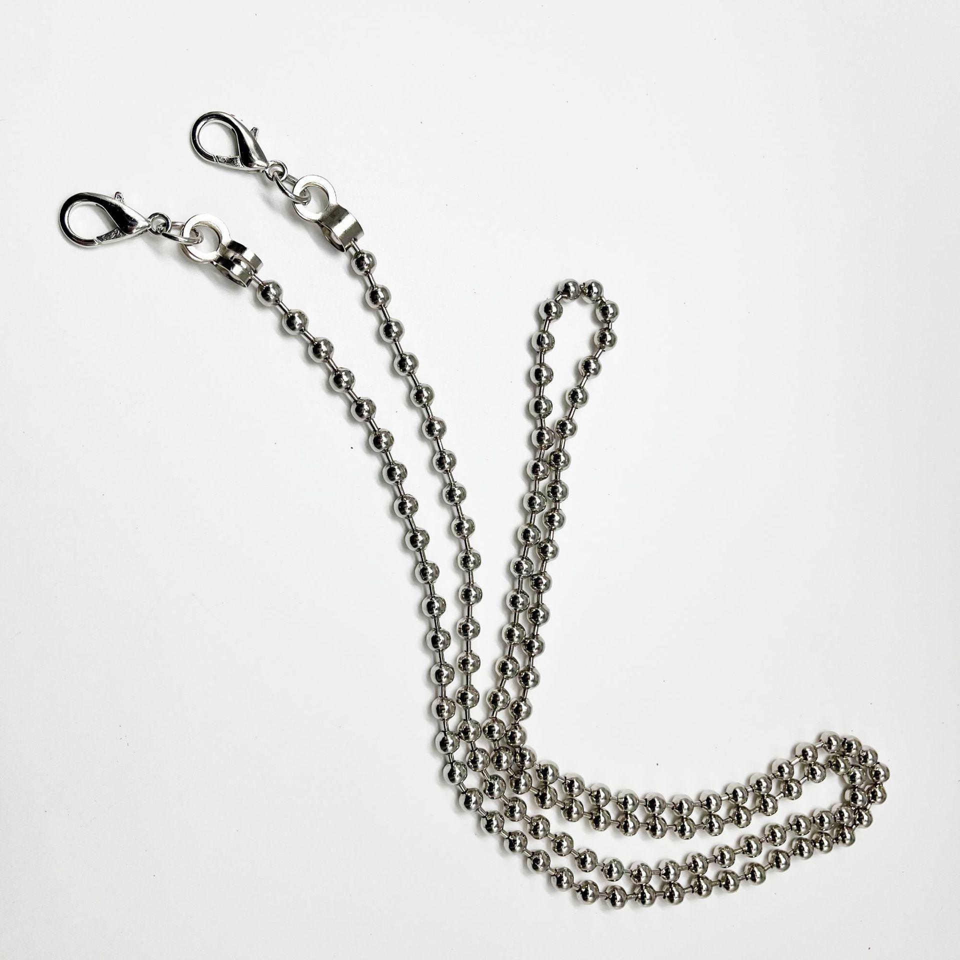 

Срібний ланцюжок з намистин для жіночої сумки через плече своїми руками - аксесуар для багажу