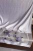 Lavender Shawl with Embroidered Flowers 180X70 - Silk with Polyester