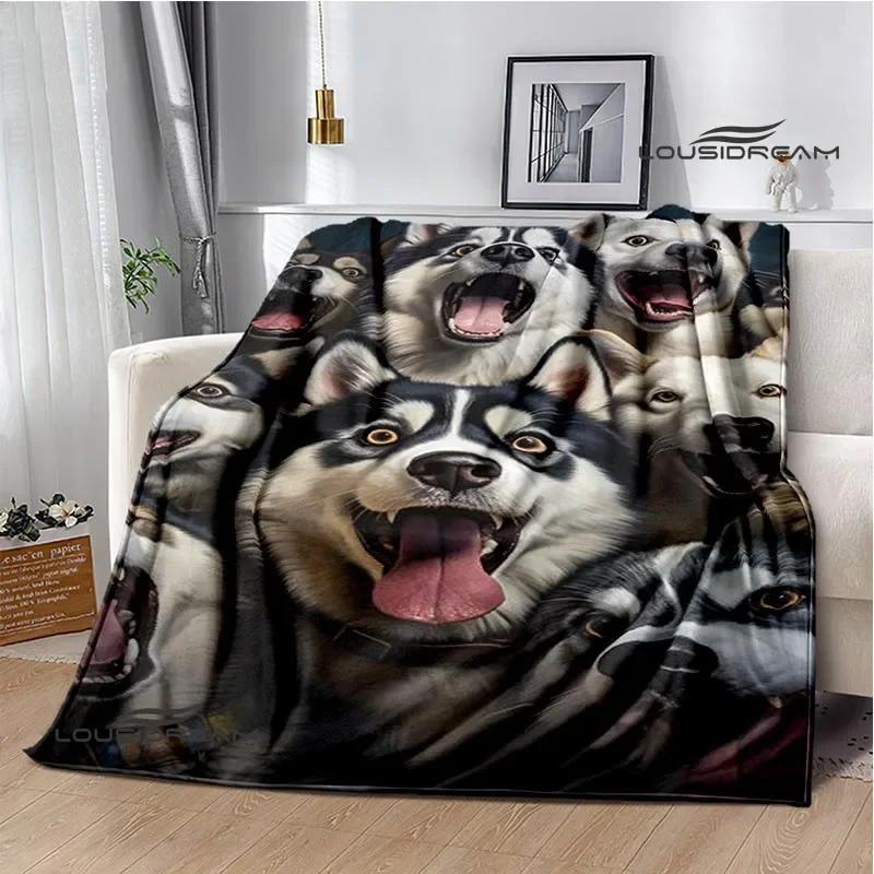 3D Cute dog printed blanket Flannel Warm blankets Soft and comfortable blanket bed linings cubre cama Birthday Gift