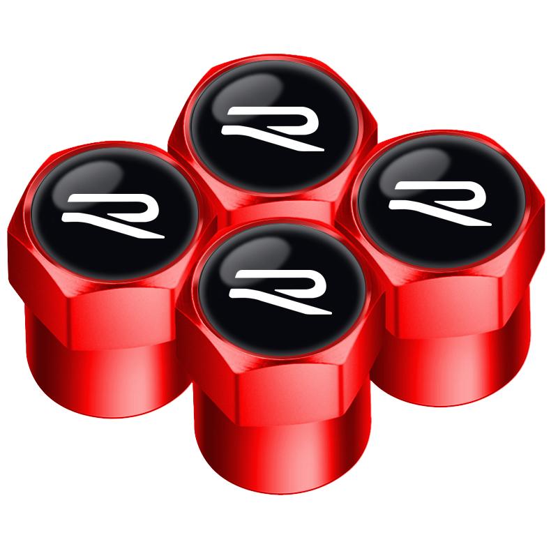 For VOLKSWAGEN VW 4pcs Auto Emblem Cap  New R Logo Case For VW Volkswagen Golf 8 MK8 Accessories