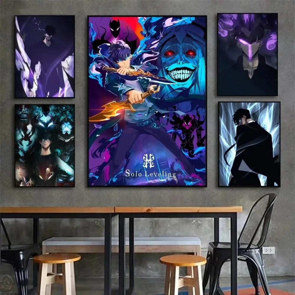Solo Leveling Anime Artă de Perete pe Pânză HD Pisică Kawaii Mașini Poster pentru Decor Cameră de Joc Cadouri și Picturi Murale
