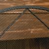 Spark Guard for Fireplaces, Triple Foldable, Metal Structure, Coating, 108x2x76 cm, Black