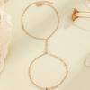 Kinitial Exquisite and fashionable laser plated palm chain Bracelet with ring Chain Hand chain gave her an anniversary gift