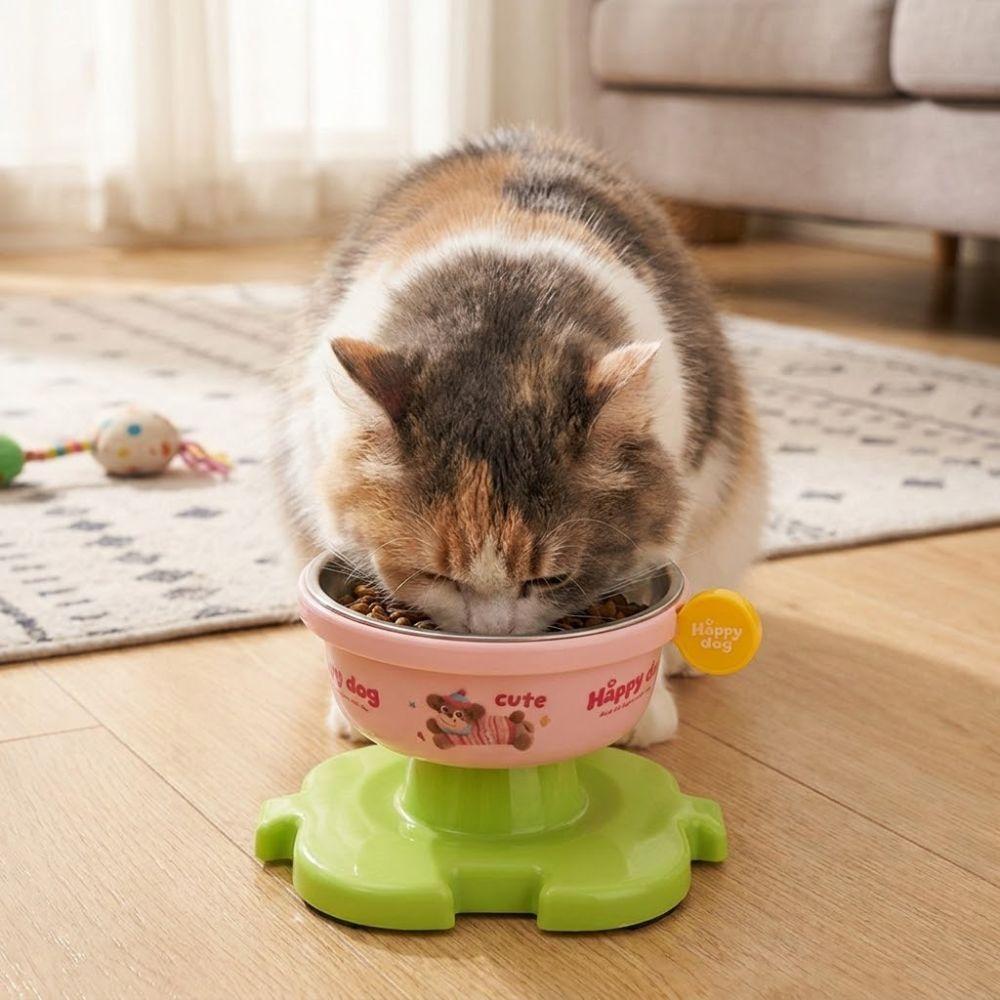 Neck Protection Anti-Choking Cat Bowl Cartoon Cat Drinking Bowl Cat Food Container  Home Indoor