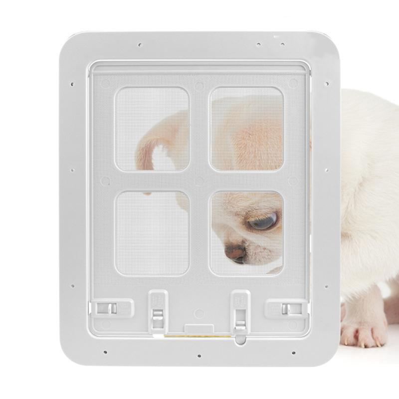 

5-е поколение дверных сеток для домашних животных, легкие автоматические ворота с функцией блокировки и магнитной заслонкой для домашних животных small white