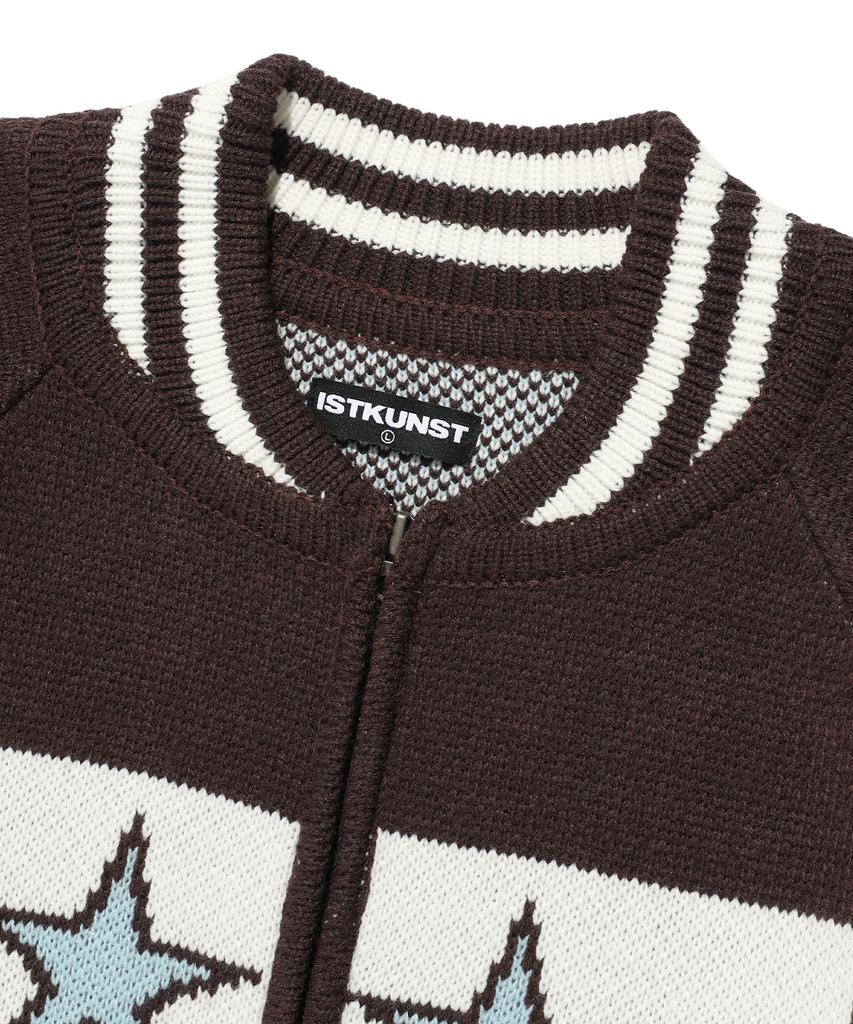 ISTKUNST Star Cowichan Knit Cardigan_Brown(Ik2Ffmk680A)