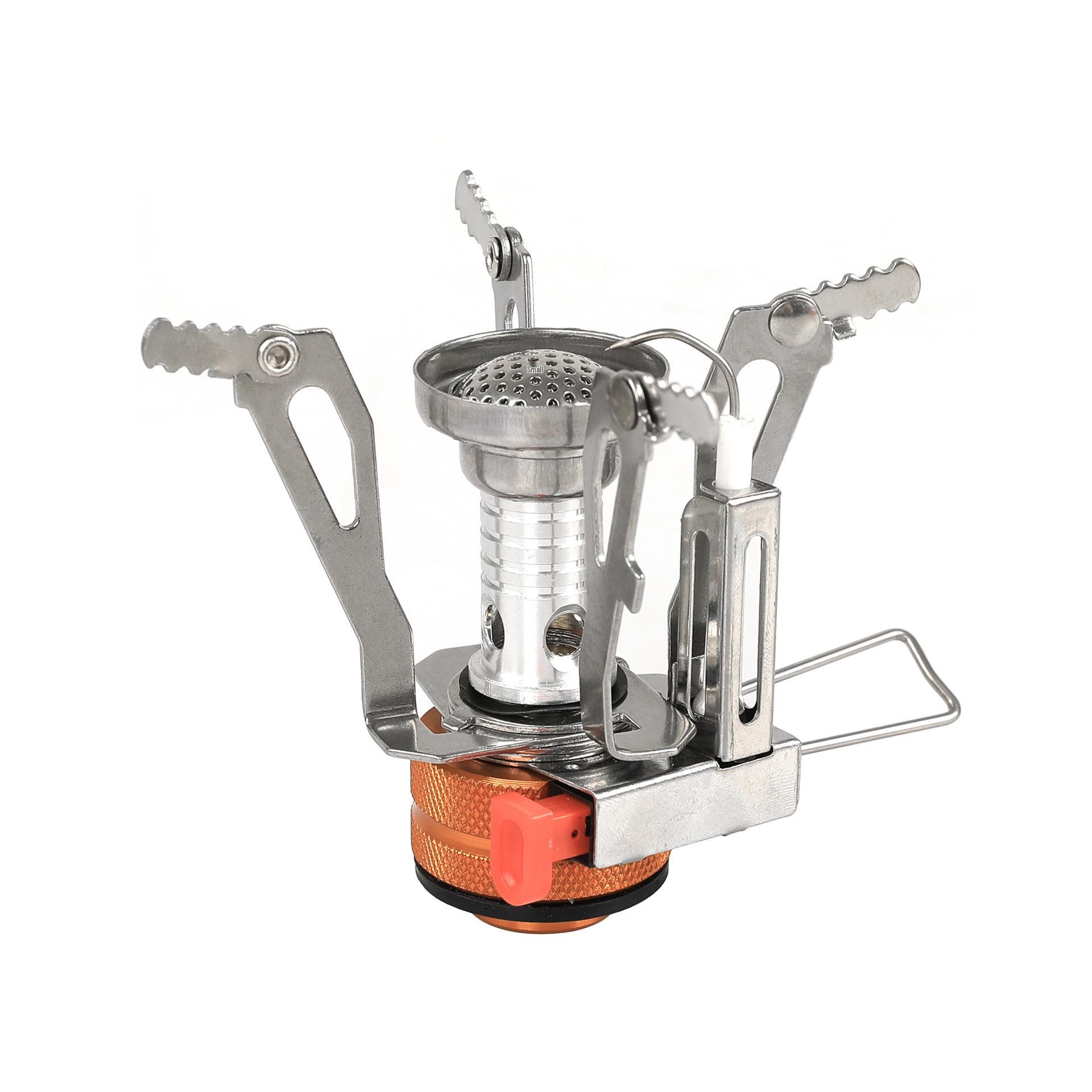 Outdoor Camping Mini Stove with Electronic Ignition - Integrated Cookware Stove Head.