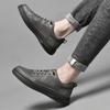 Neuankömmling Herrenschuhe Lässige Herren Echtleder Sneaker Herren Bequeme Laufschuhe Schnürschuhe Herren Solide Outdoor Schuhe