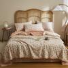 1Pc Garden Floral Pattern Summer Quilt High Quality 100% Cotton Skin-friendly Breathable Blanket Air Conditioning Quilted Quilt