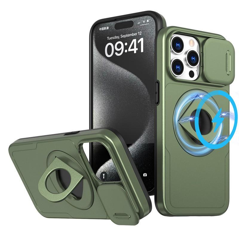 Phone Case IPhone 16 17 18 Pro Max Magnetic Stand Drop Protection