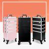 Professional Makeup Trolley Case - Nail Art & Cosmetic Storage Box