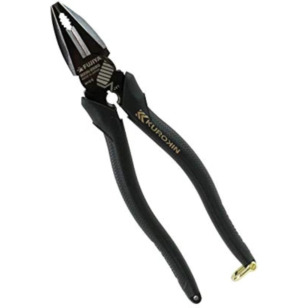 Fujiya (Fujiya) eccentric power pliers with black gold burr treatment function 200mm 3020N-200BG
