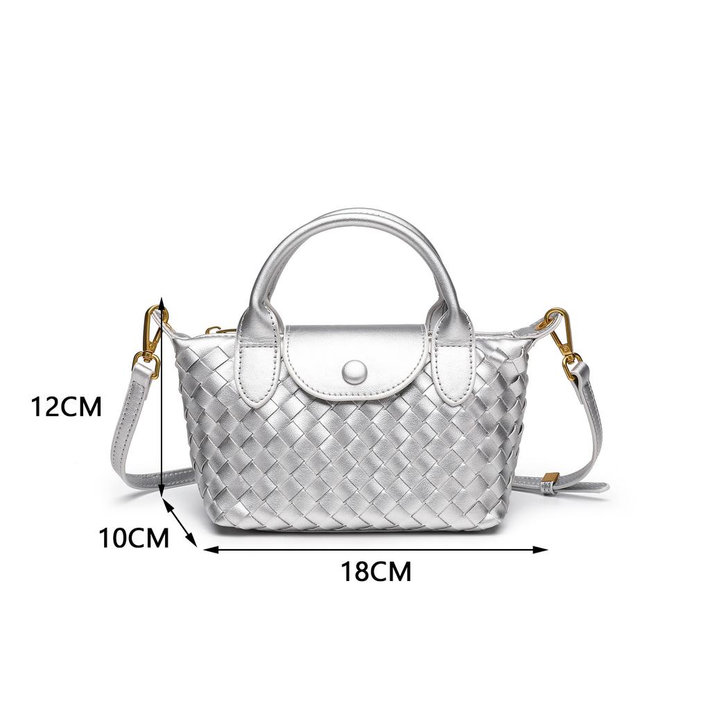Y Hot-selling New Hand-woven Longxiang Bag Shoulder Dumpling Bag Commuter Light Luxury Portable