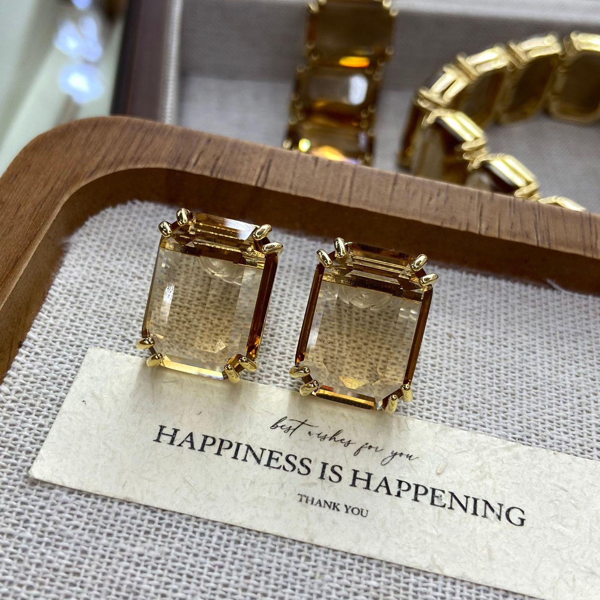 

Zircon Necklace Square Diamond Frozen Neck Chain Light Luxury Premium Tide Detachable Adjustment Set