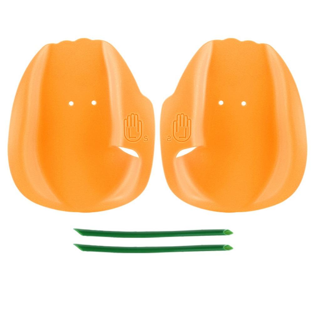 

ПВХ Плавательные лопатки Регулируемые ремешки Плавательные эргономичные лопатки Пляж Бассейн оранжевый