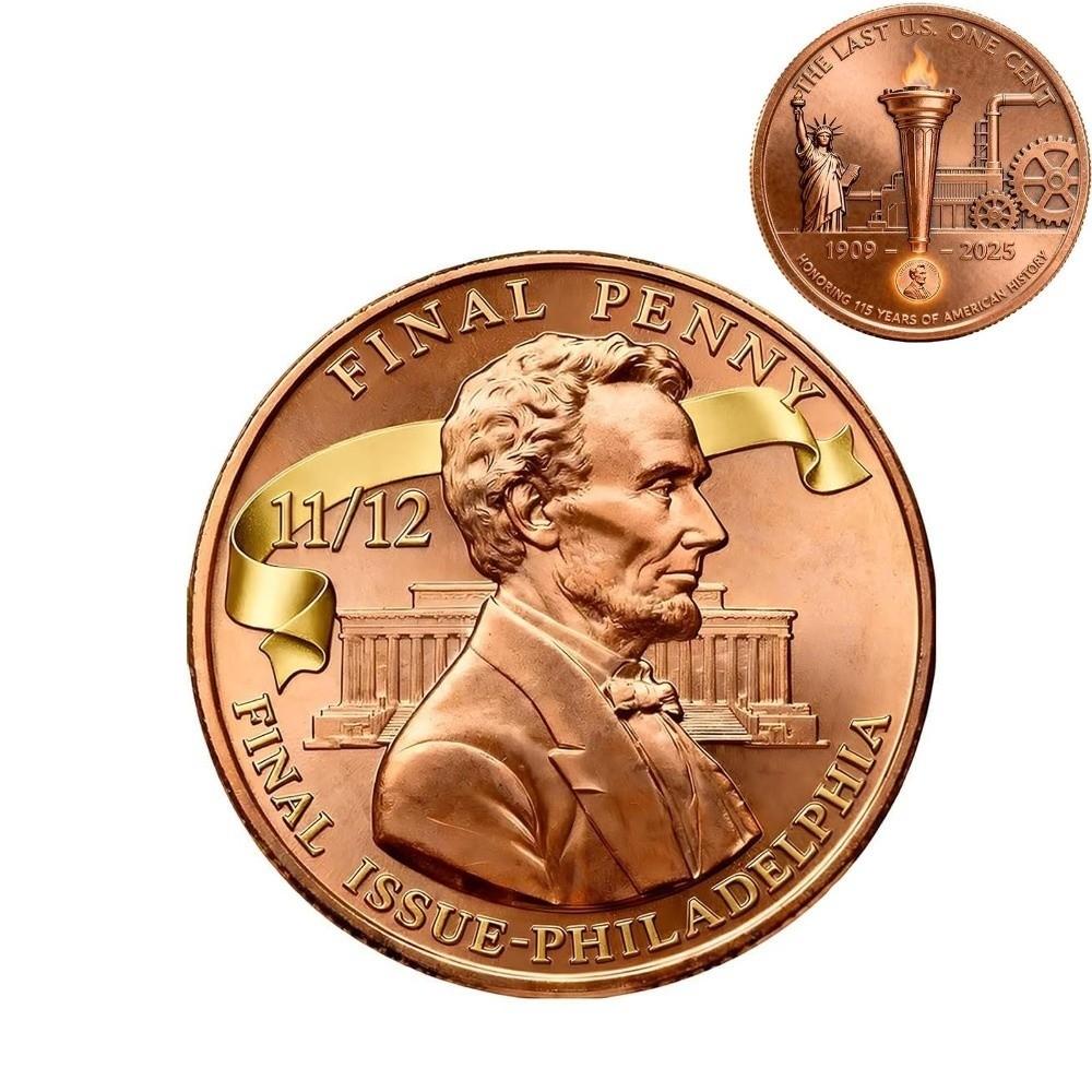 1909–2025 Date Lincoln Commemorative Coin Last Year Historic Souvenir Tribute Token Coin Collecting Historical Coin