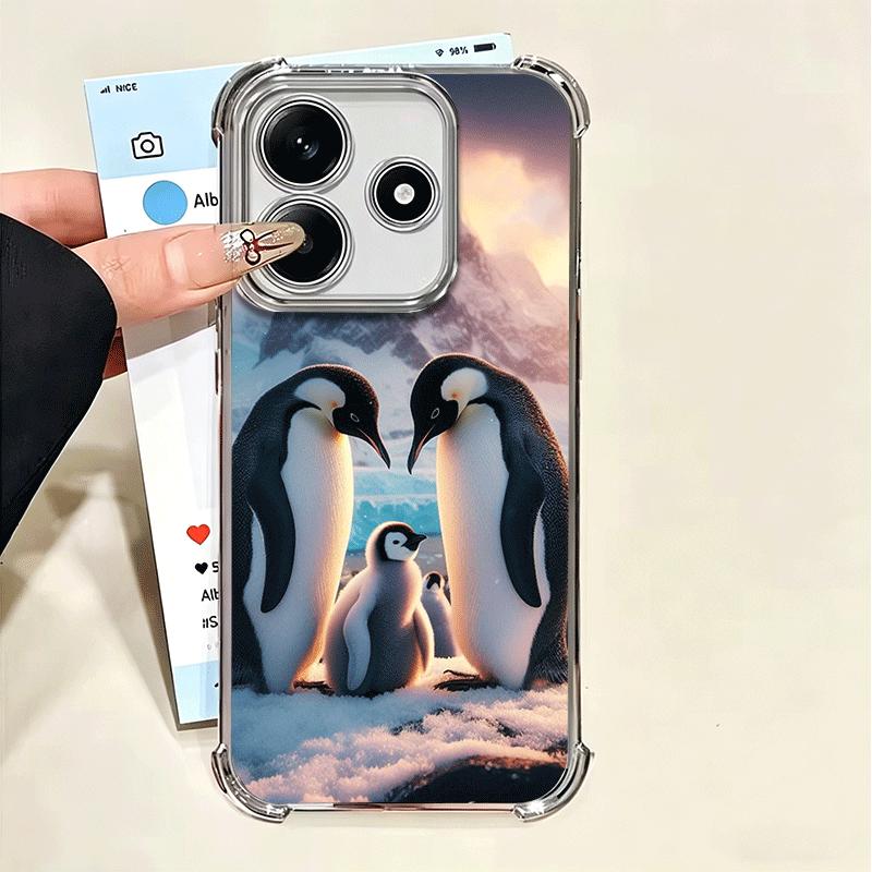

Penguins Love At The North Pole Soft Phone Case For Xiaomi Poco X7 X8 Pro Max X6 X5 X3 F8 Ultra F7 M8 M7 M5S Redmi 15C 15A 15 14 Xiaomi Redmi 15A 5G