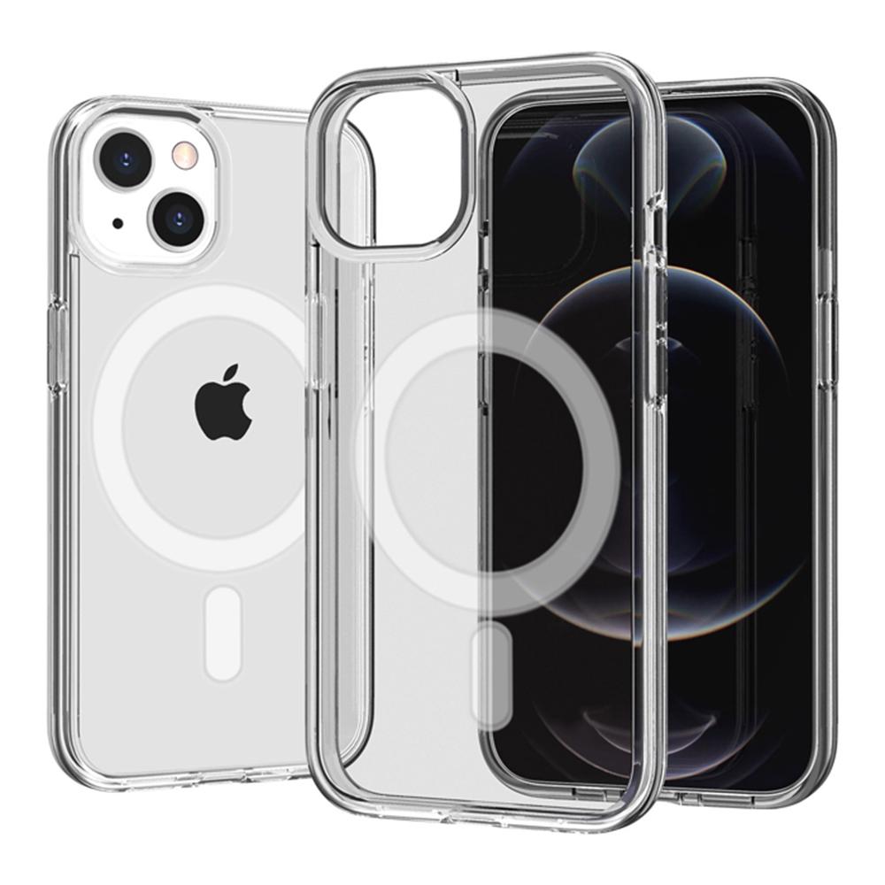 

Для iPhone 14 Магнитный чехол Совместимый с MagSafe PC+TPU Прозрачный чехол для телефона Transparent