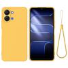 Case for Camon 19 - Silicone, Yellow, With Lanyard