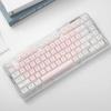 White Pink Jelly Pudding Crystal Transparent MDA Profile Keycap Acrylic Cute  136 key cap Gamer Mechanical Keyboard AJAZZ ak820