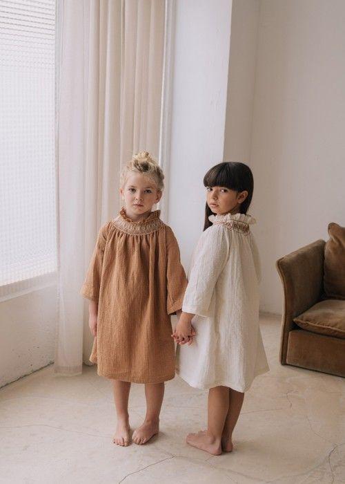 Chemise de nuit - RISU RISU - Liza - Coton bio - Blanc - Enfant Fille