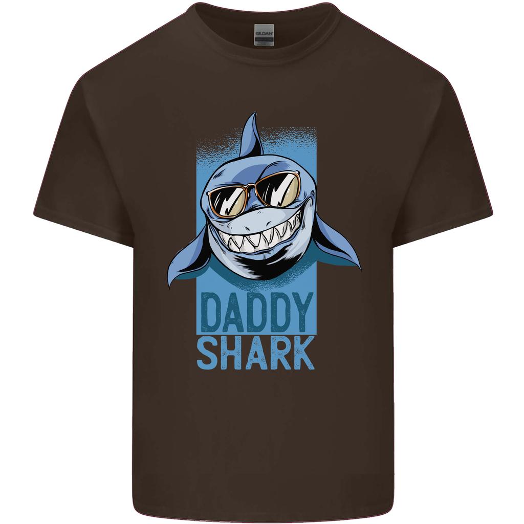 Daddy Shark Funny Fathers Day Unisexs Light Cotton TShirt