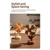 5-Piece Wooden Trivet Set with Flower Forms and Vertical Storage for Family Meals, Gatherings, and Dining Table Presentation