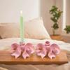 INS Ceramic Bow Candle Holder Unique Candle Stands Minimalist Long Candle Candlestick  Living Room