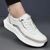 Fashion New Men Light Genuine Leather Sneakers Slip-On Casual Leather Outdoor Comfy Walking Shoes Luxury Brand Thick Bottom Driving Shoe