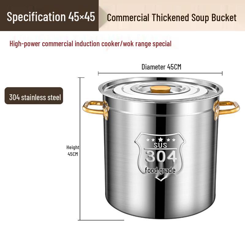 Xiyao 304 Stainless Steel Commercial Soup Pot with Lid