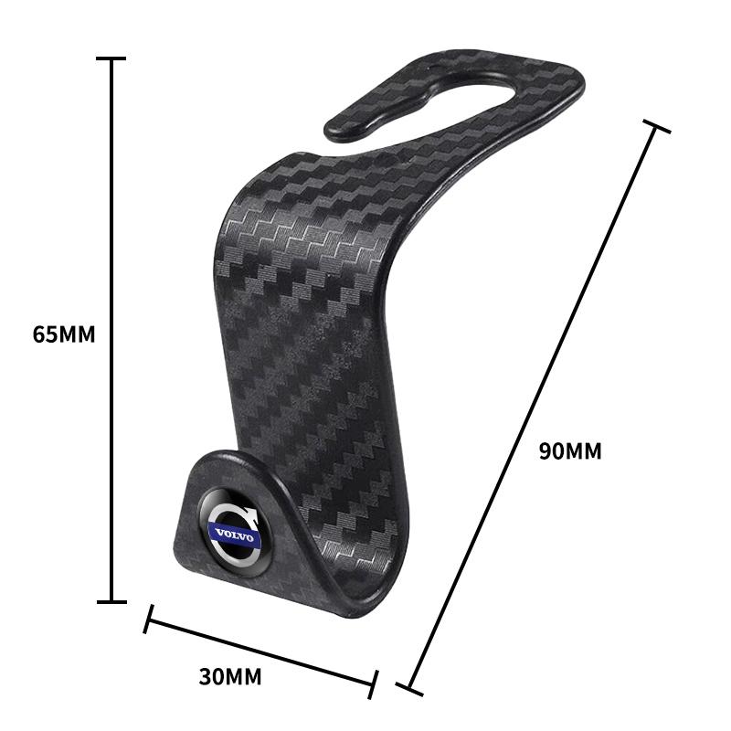 1/2/4pcs Carbon Fibre Car Seat Back Hooks Holders For Volvo CX90 DZ0