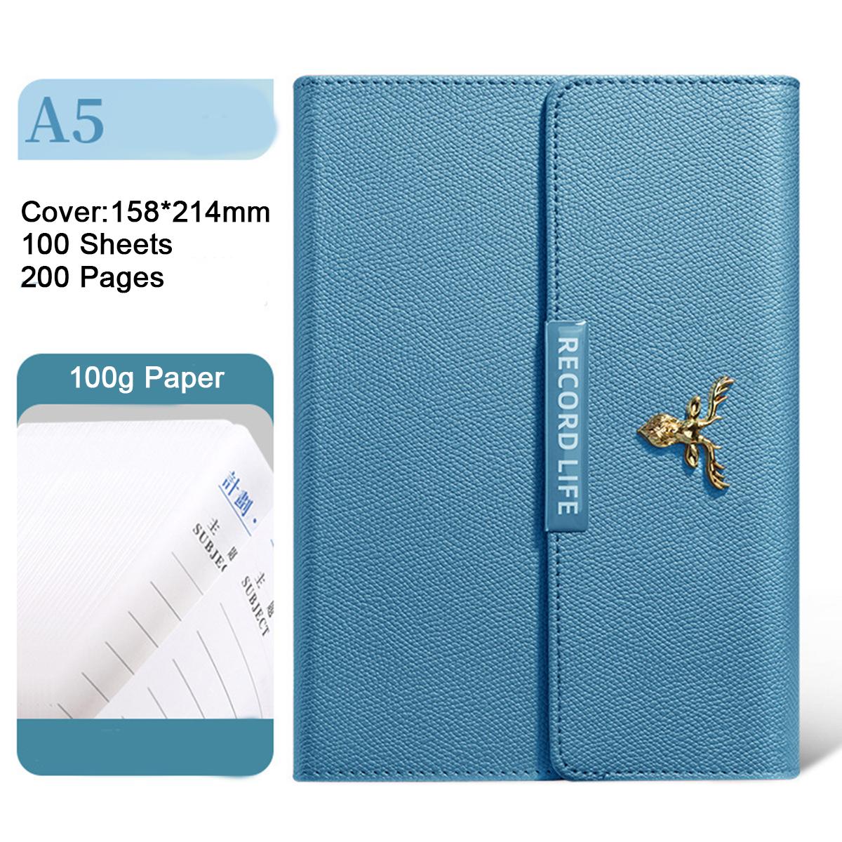 

Блокнот для деловых целей формата А5 из плотной кожи, рабочая тетрадь с пряжкой, книга для записи совещаний, ежедневник, студенческие конспекты, дневник, 100 листов A5