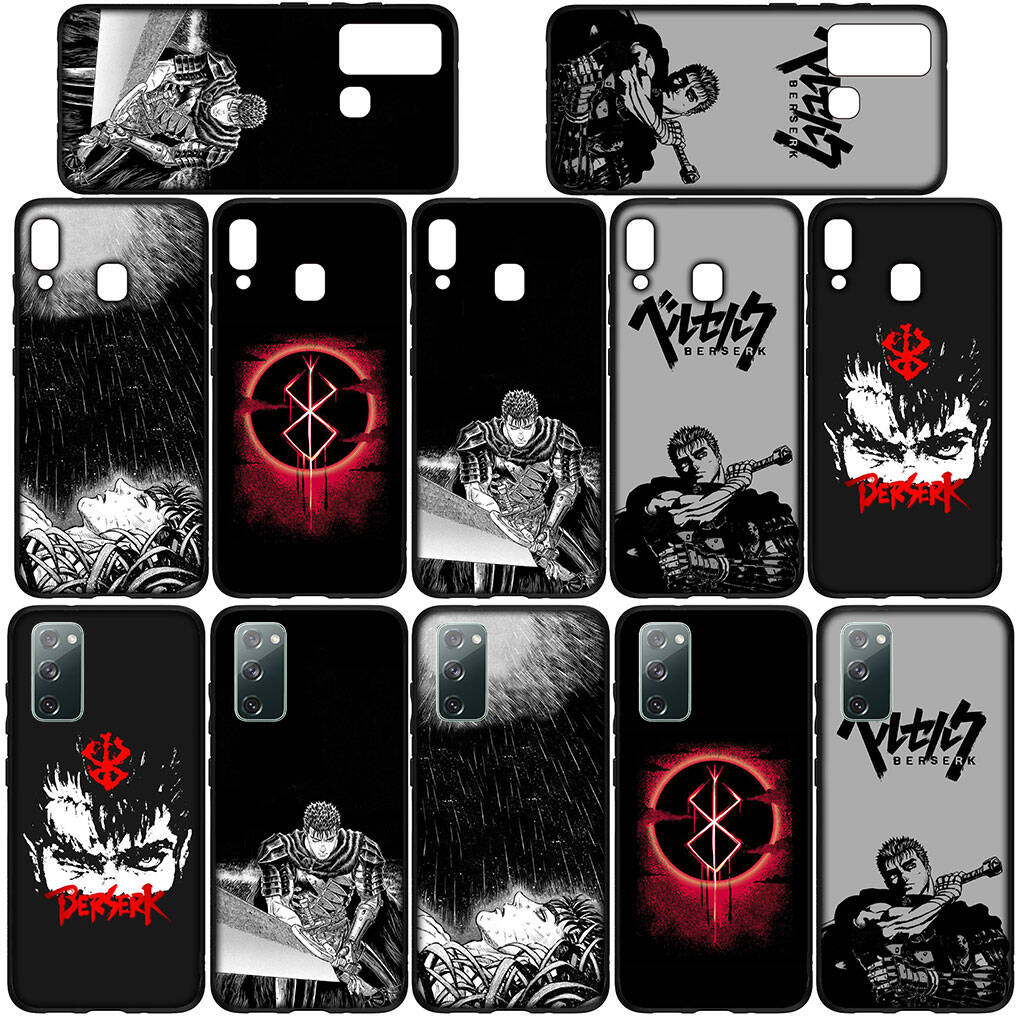 Phone Case for Samsung Galaxy S25 S23 S22 S24 Ultra FE S9 A05 A06 A15 A16 A36 A37 A35 A34 A52 A54 A55 A56 A57 A25 A26 A53 A17 Anime Berserk Guts Cover