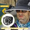 Multifunctional Clip On Cap Fan Cooling Fan Solar Powered Fan Portable Fan for Travel Picnic Outdoor Activities Hiking Golfing