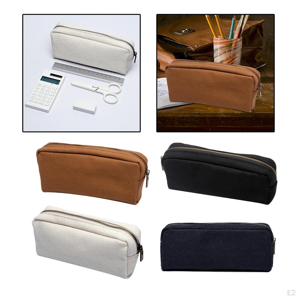 Durable Pen Case Stationery Storage Cosmetic Bag Organizer with Zipper Pencil Pouch for Adults Girls