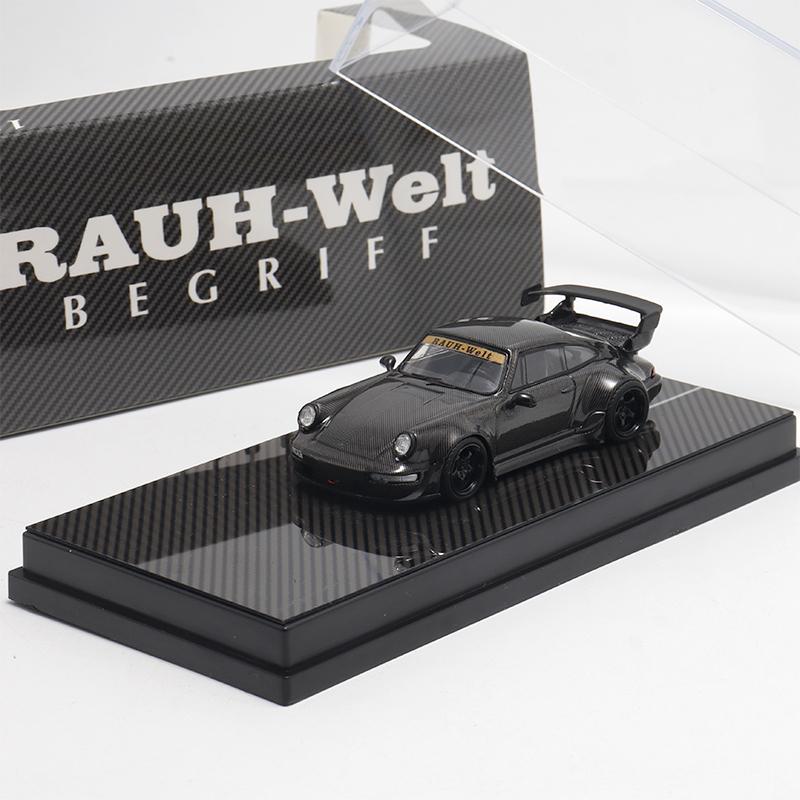 BSC Decode 1:64 RWB 993 964 Full Carbon Matte Black Simulation Alloy Car Model Collection