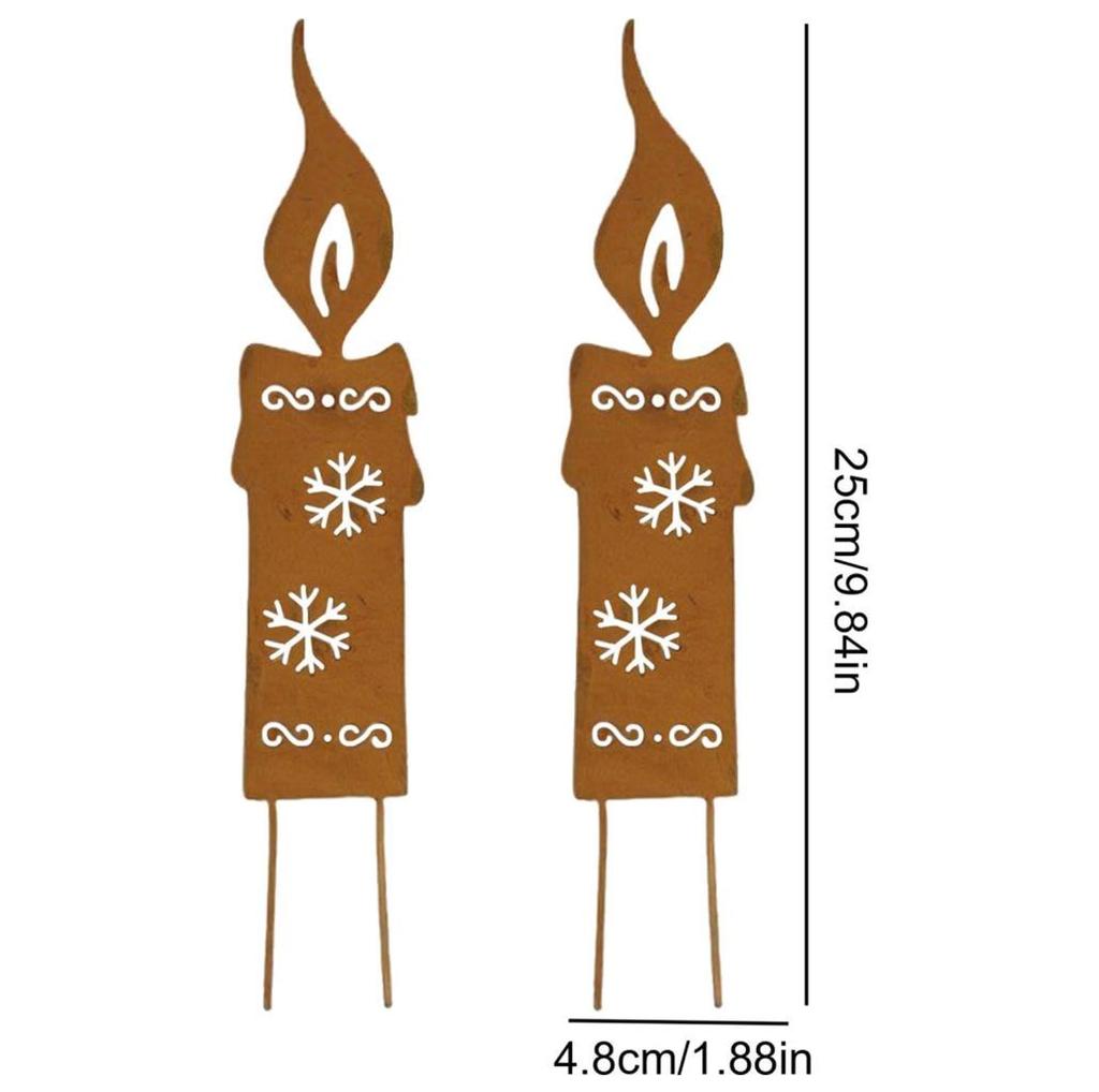 Rustic Tree Deer Silhouette Inserts: Iron Art Christmas Decorations with Star Accents for Courtyard and Garden Display.