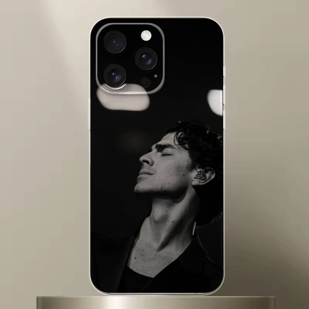 Singer J-Joe Jonas Phone Case For iPhone 6,16,15,14,13,12,11,17 Pro,Max,Plus,X,XS,XR,SE,Mini Transparent Soft Cover