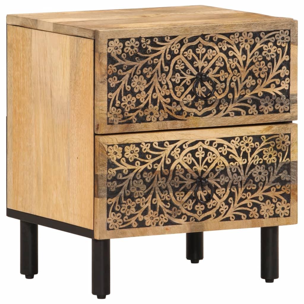 Nightstand 40 X 33 X 46 Cm Solid Mango Wood
