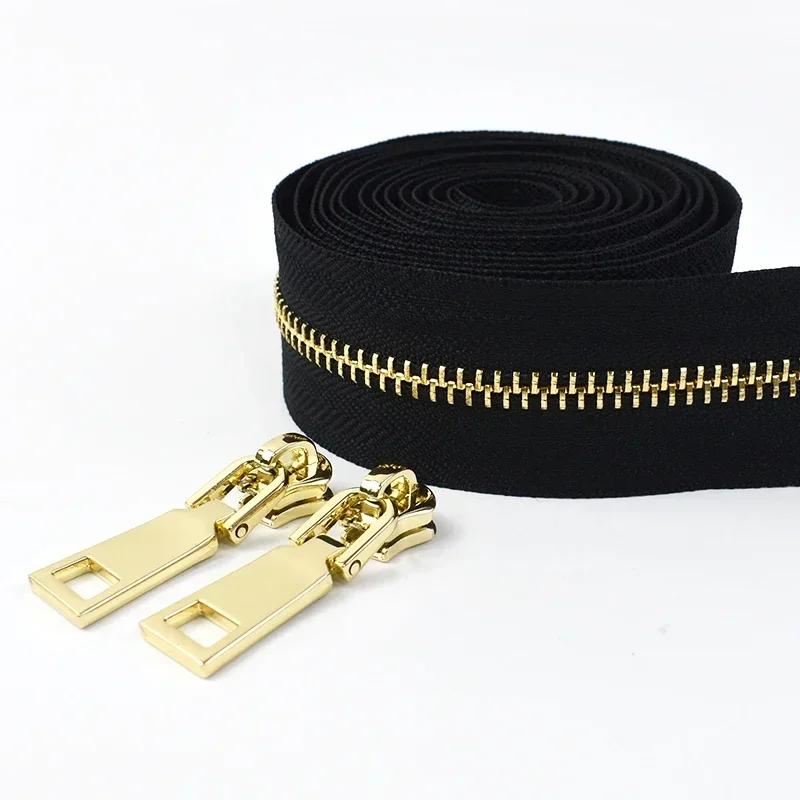 Meetee 2-10M 5# Metal/Nylon/Resin Zippers By Meter + Matching Zip Sliders Bag Clothes Zips Easy Repair Sewing Accessories
