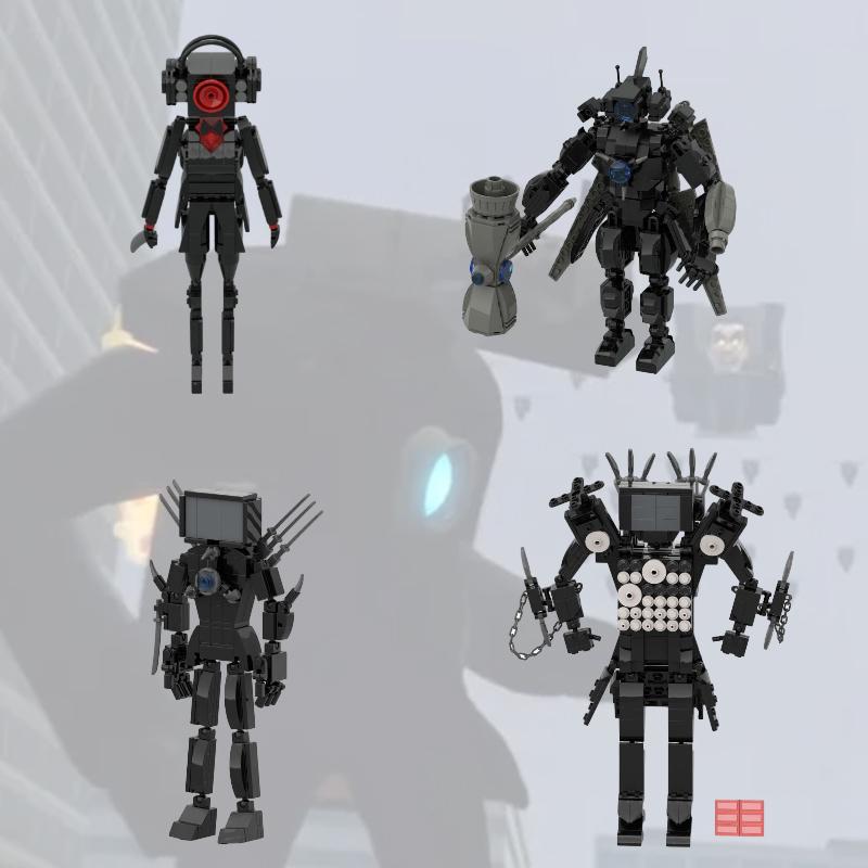 Toilet Skibidi Building Blocks Figure Plastic Toy Home Table Decoration Gift Boy