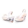 Women's Floral Transparent Sandals With Wedge Heel Sweet Style
