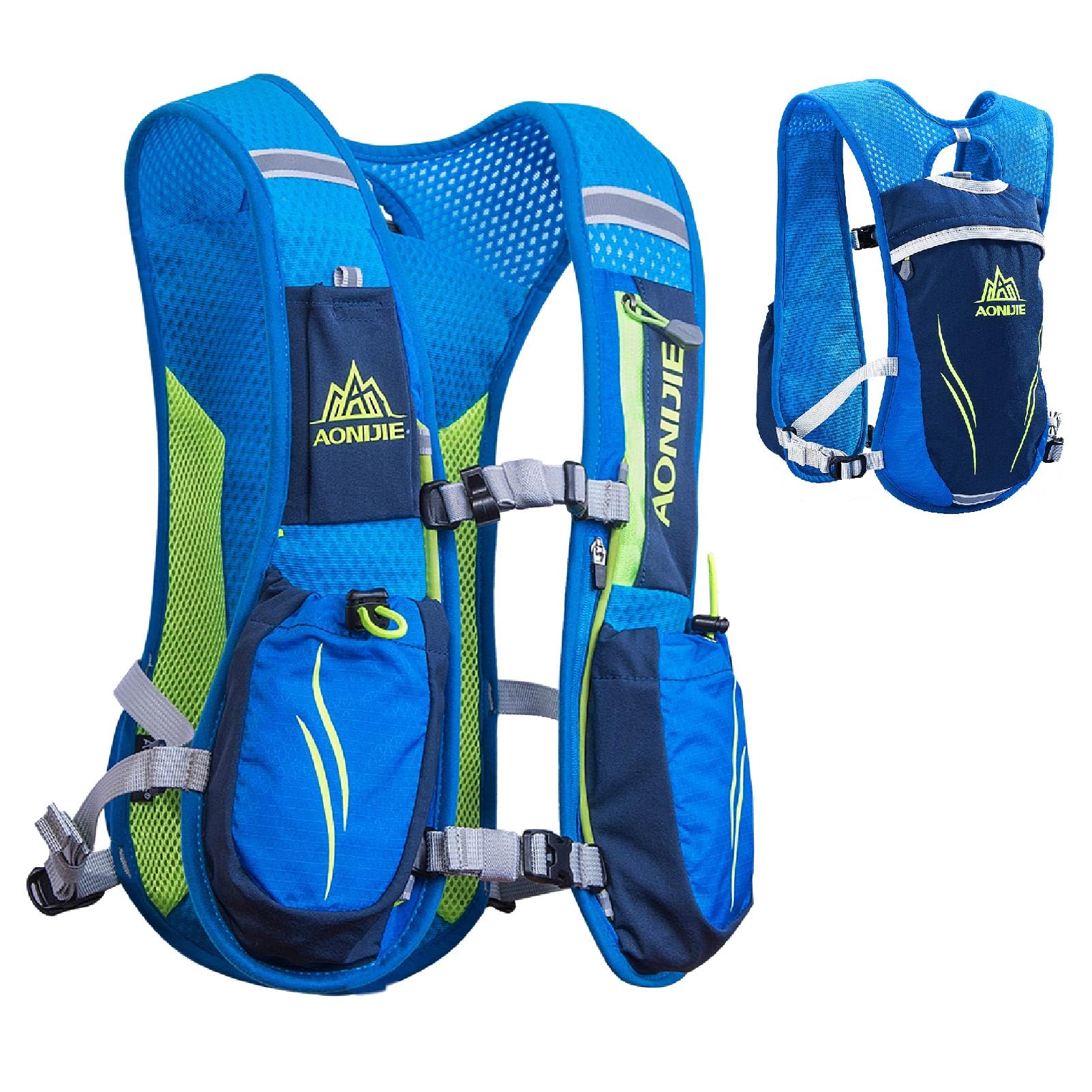 

JEELAD Running Bag, Sports Backpack, Marathon Backpack, Hydration, Trail Running, Water Supply Bag, Water Bottle, Ultra Lightweight, Breathable,