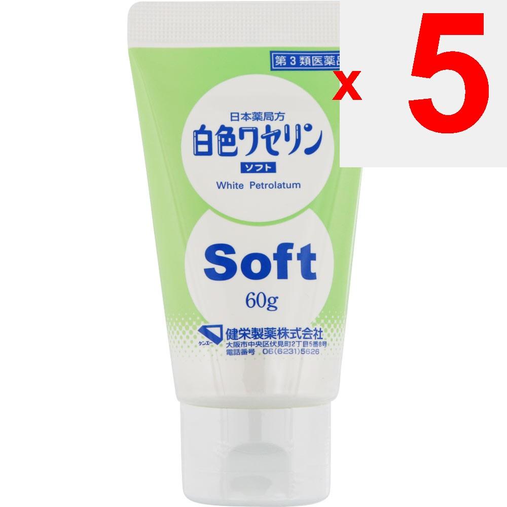 Ken-Ei Pharmaceutical Japanese Pharmacopoeia White Vaseline Soft 60g Medical supplies Local products Efficacy: Protection for cracked hands and feet,