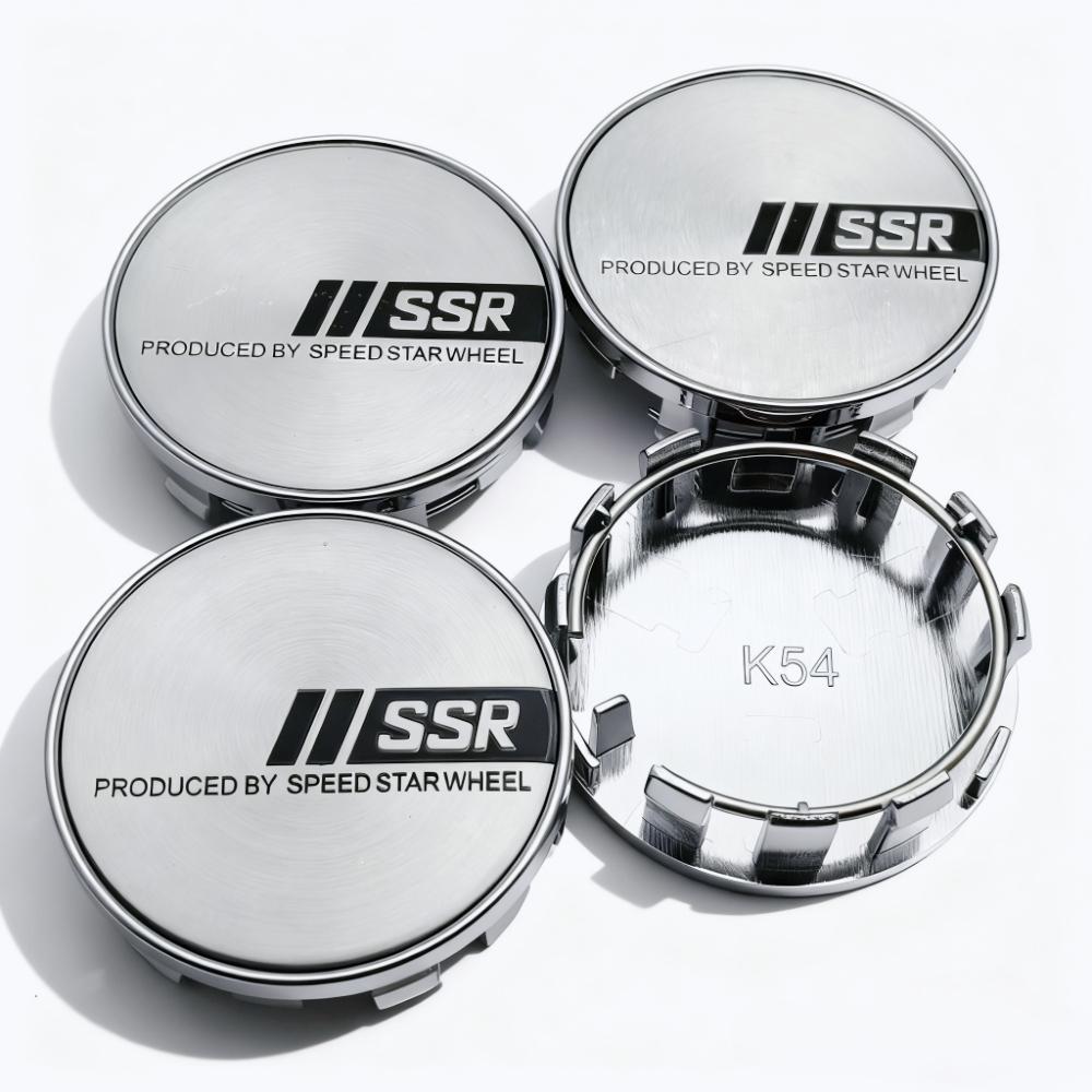 

4pcs SSR Logo Emblem Badge Car Wheel Center Caps 54MM 50MM Wheels Hub Cap Rim Hubcaps Dust Cover Replace Car Styling Accessories SSR Badge&4pcs K54 Wheel Caps