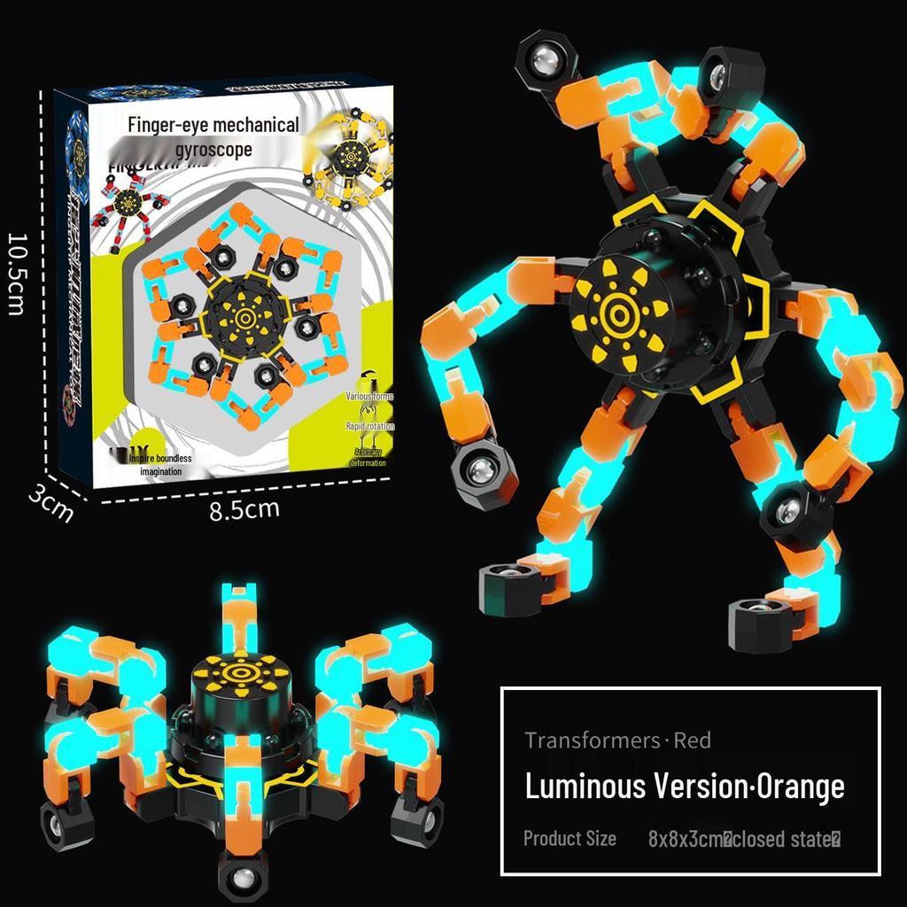 Deformable Luminous Gyro Toy: Educational Mechanical Fidget for Kids