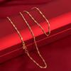 Vietnam Sand Gold Necklace Double Layer Chain Women Jewelry Accessories Without Pendant Necklace