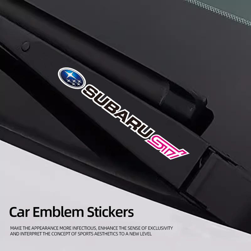 4Pcs Rearview Mirror Wiper Emblem Decals Car Body Styling Stickers For Subaru WRX STI BRZ Forester Impreza Legacy Outback Levorg ge3