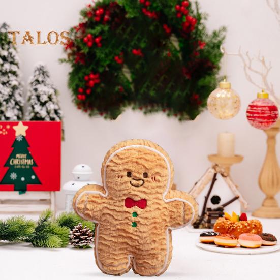 Christmas Gingerbread Man Doll Plush Stuffed Gingerbread Pendant Xmas Tree Decorations Soft Doll Toy for Tree Home Party Decor